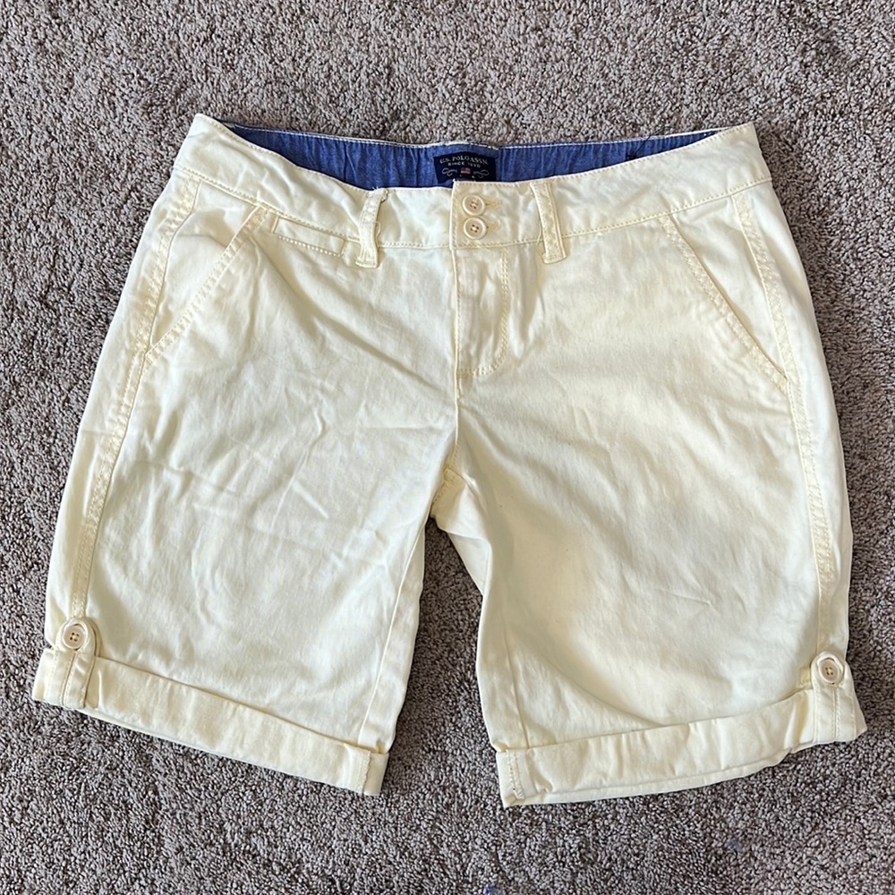 Pale yellow Polo shorts